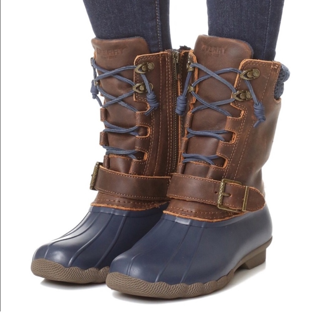 Sperry Women's Dark Brown and Navy Winter Boots